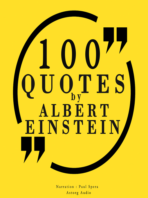 Cover of 100 quotes by Albert Einstein